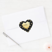 Sticker Cœur Noir do-it-yourself Monogramme (Enveloppe)