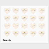 Sticker Cœur Nom Calligraphie Monogramme Cœur (Feuille)