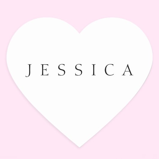 Sticker Cœur Nom classique (ou mot)