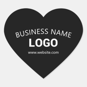 Sticker Cœur Nom commercial, site Web et logo téléchargeable mo