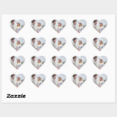 Sticker Cœur Nom de la mariée mariée mariage faveur coeur (Feuille)