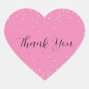 Sticker Cœur Nom des diamants roses