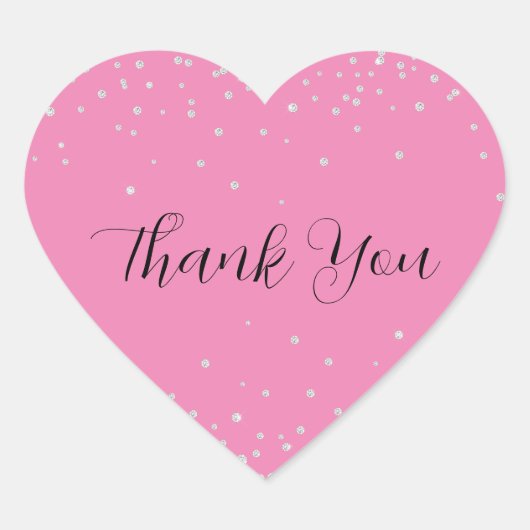 Sticker Cœur Nom des diamants roses (Devant)