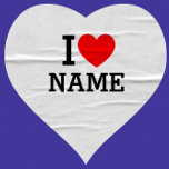 Sticker Cœur Nom du coeur<br><div class="desc">Inscrivez votre nom ou votre texte sur le nom Section.</div>
