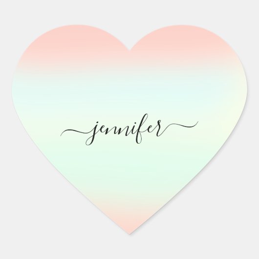 Sticker Cœur Nom Petite entreprise Remerciements Mention verte  (Devant)