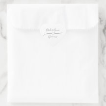 Noms élégants de mariée et de marié en argent et b