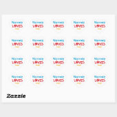 Sticker Cœur Nonnie aime moi t-shirts et cadeaux (Feuille)