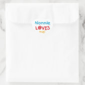 Sticker Cœur Nonnie aime moi t-shirts et cadeaux (Sac)