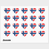 STICKER CŒUR NORVÈGE 77 (Feuille)