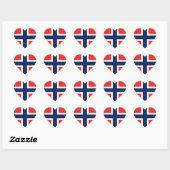 Sticker Cœur Norway Flag (Feuille)