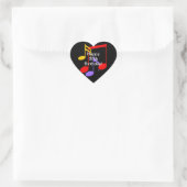 Sticker Cœur Notes de musique pour 30e anniversaire (Sac)