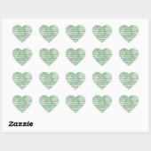 Sticker Cœur Notes musicales aquarelle (Feuille)