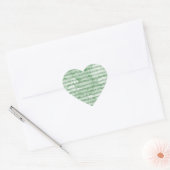 Sticker Cœur Notes musicales aquarelle (Enveloppe)
