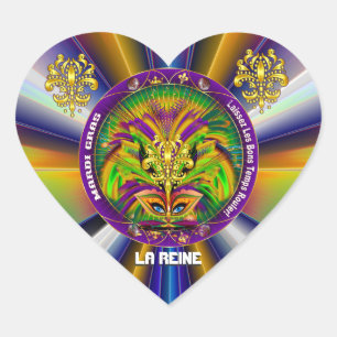 Sticker Cœur Notes Plse de vue du style 2 de la Reine de mardi