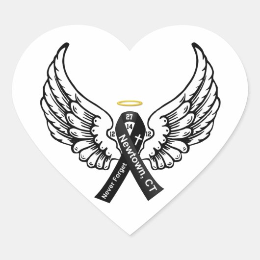 Sticker Cœur N'oubliez jamais le crochet de Sandy élémentaire (Devant)