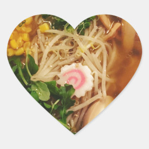 Sticker Cœur Nouilles de ramen de porc