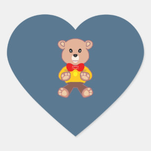 Sticker Cœur Nounours