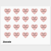 Sticker Cœur Nous aimons nos clients Coeur rose (Feuille)