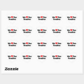 Sticker Cœur Nous aimons notre professeur (Feuille)