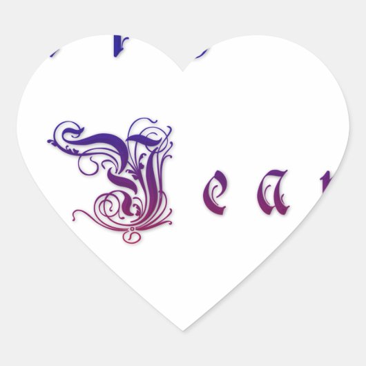 Sticker Cœur Nouvel An Hakuna Matata souhaite à Hakuna Matata 2 (Devant)