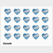 Sticker Cœur Nuage de voiture cœur bleu (Feuille)
