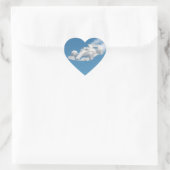 Sticker Cœur Nuage de voiture cœur bleu (Sac)