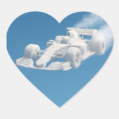 Sticker Cœur Nuage de voiture cœur bleu (Devant)