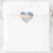 Sticker Cœur nuages blancs devant le ciel bleu (Sac)