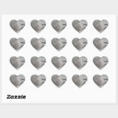 Sticker Cœur Nuages de tempête noire (Feuille)