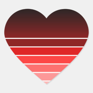 Sticker Cœur nuance rouge