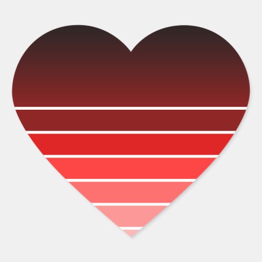 Sticker Cœur nuance rouge (Devant)