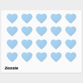 Sticker Cœur Nuances : Bleu bébé (Feuille)