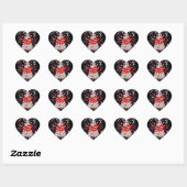 Sticker Cœur Nuit étoilée (Feuille)