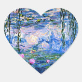Sticker Cœur Nymphéas de Monet (Devant)