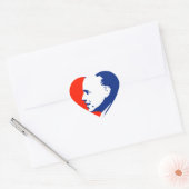 Sticker Cœur Obama 2012 (Enveloppe)