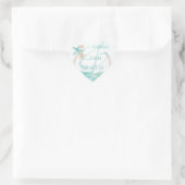 Sticker Cœur Ocean Breeze Beach Enveloppe de mariage (Sac)