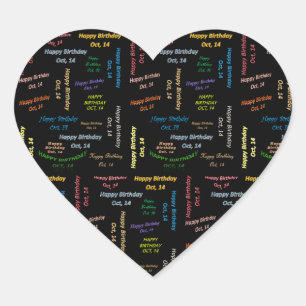 Sticker Cœur Octobre, 14 Anniversaire