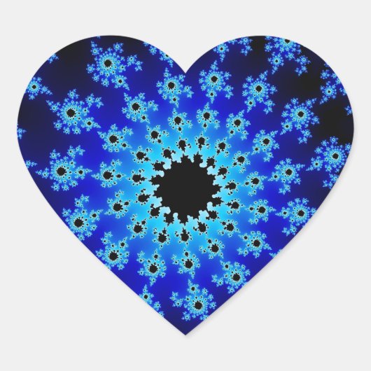 Sticker Cœur Oeil d'hiver bleu (Devant)