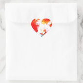 Sticker Cœur Oeuvre artistique créative Abstraite (Sac)