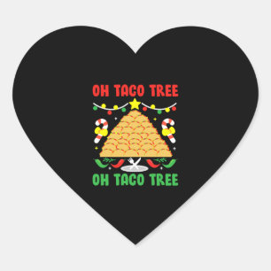 Sticker Cœur Oh Taco Tree Food mexicain Taco Lover Noël
