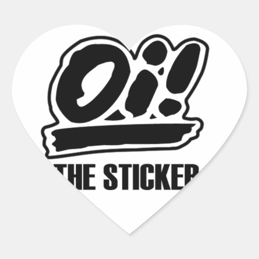 Sticker Cœur Oi ! L'autocollant (Coeur) (Devant)