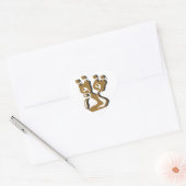 Sticker Cœur Oiseau (Enveloppe)