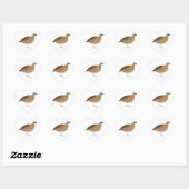 Sticker Cœur Oiseau de caille réaliste (Feuille)