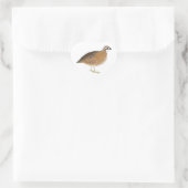 Sticker Cœur Oiseau de caille réaliste (Sac)