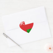 Sticker Cœur Oman Drapeau splendide patriotique (Enveloppe)