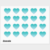 Sticker Cœur Ombre turquoise (Feuille)
