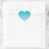 Sticker Cœur Ombre turquoise (Sac)