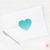 Sticker Cœur Ombre turquoise (Enveloppe)