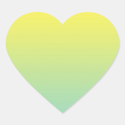 Sticker Cœur Ombre verte et jaune (Devant)