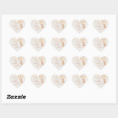 Sticker Cœur On Peut Attendre ! Baby shower (Feuille)